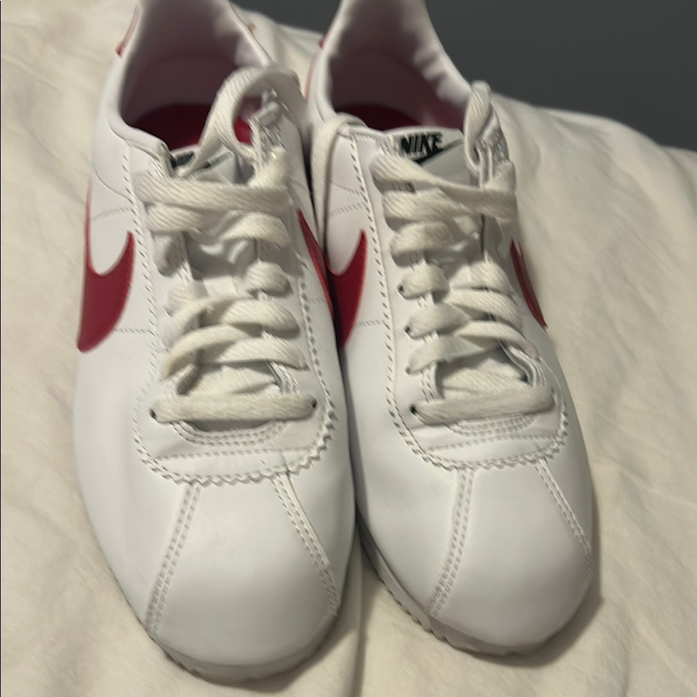 Nike White and Red Athletic Shoes